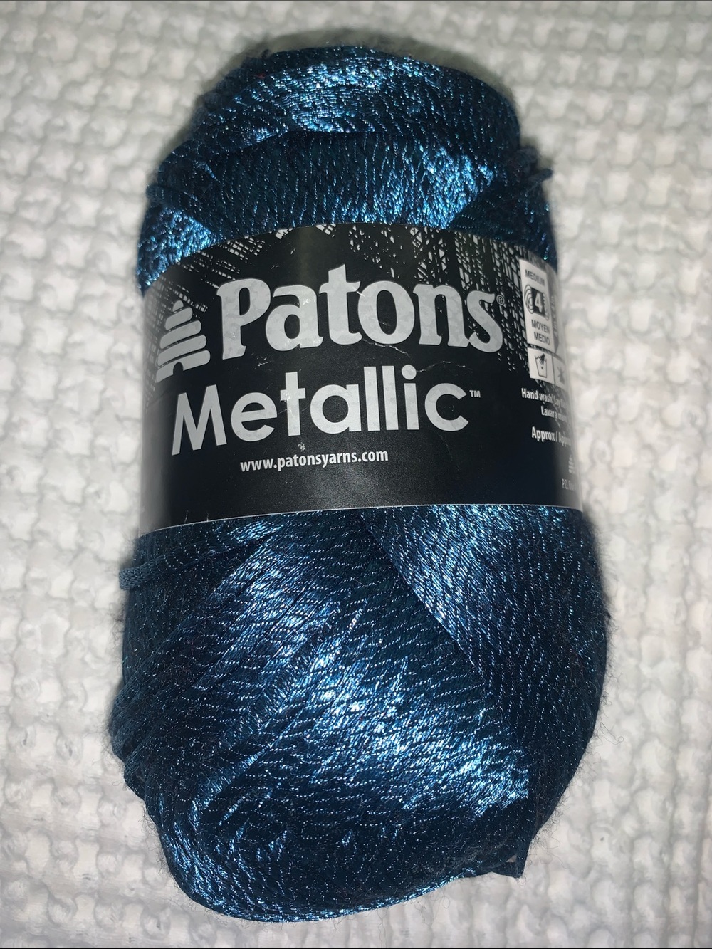 Patons Metallic Yarn (BLUE STEEL) 95134